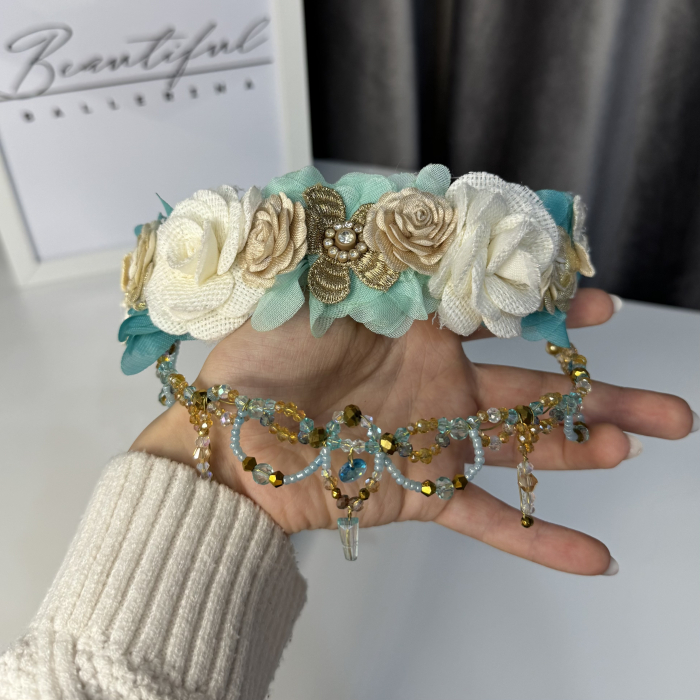 Tiara Turquoise, White & Gold - Cupid [4]