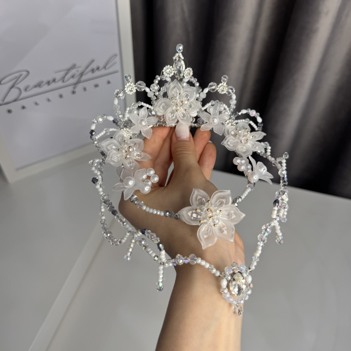 Tiara - white flowers - Cupid [4]