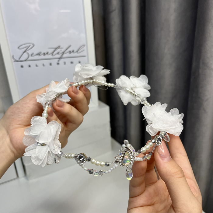 Tiara white flowers - Cupid [7]