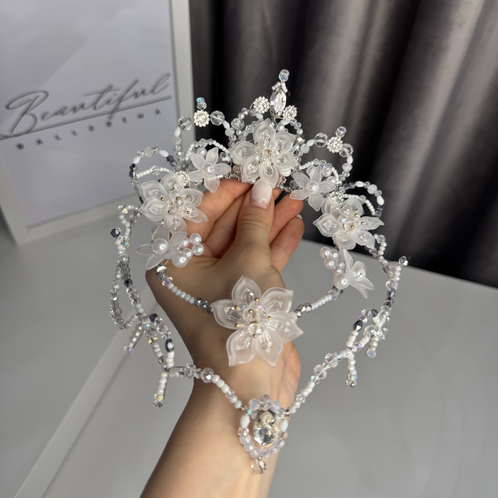 Tiara - white flowers - Cupid [2]