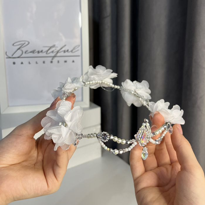 Tiara white flowers - Cupid [2]