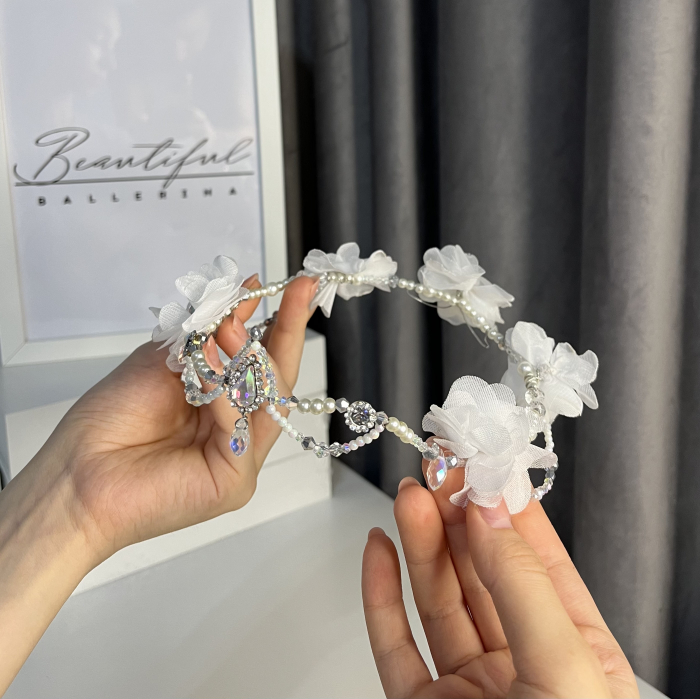 Tiara white flowers - Cupid [3]