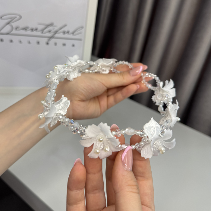 Tiara - white flowers - Giselle [7]