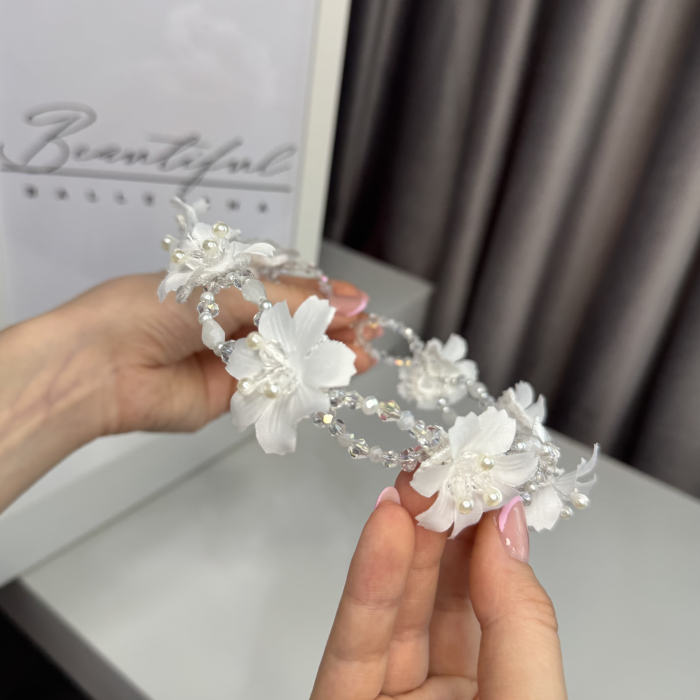 Tiara - white flowers - Giselle [8]