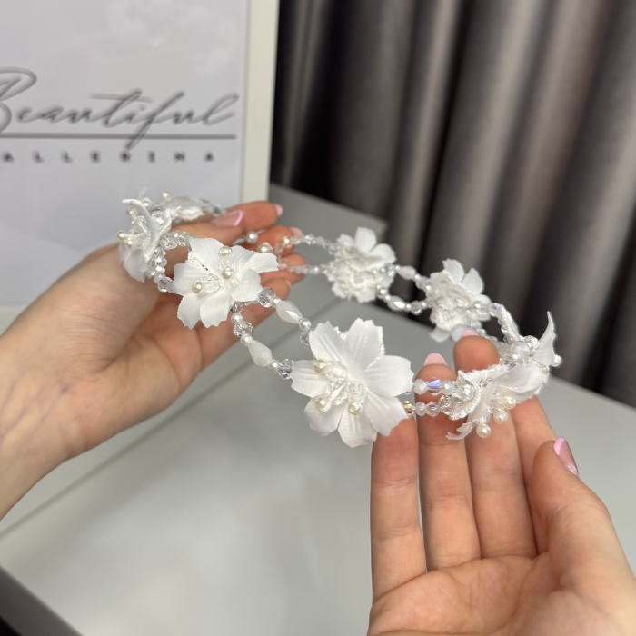 Tiara - white flowers - Giselle [3]
