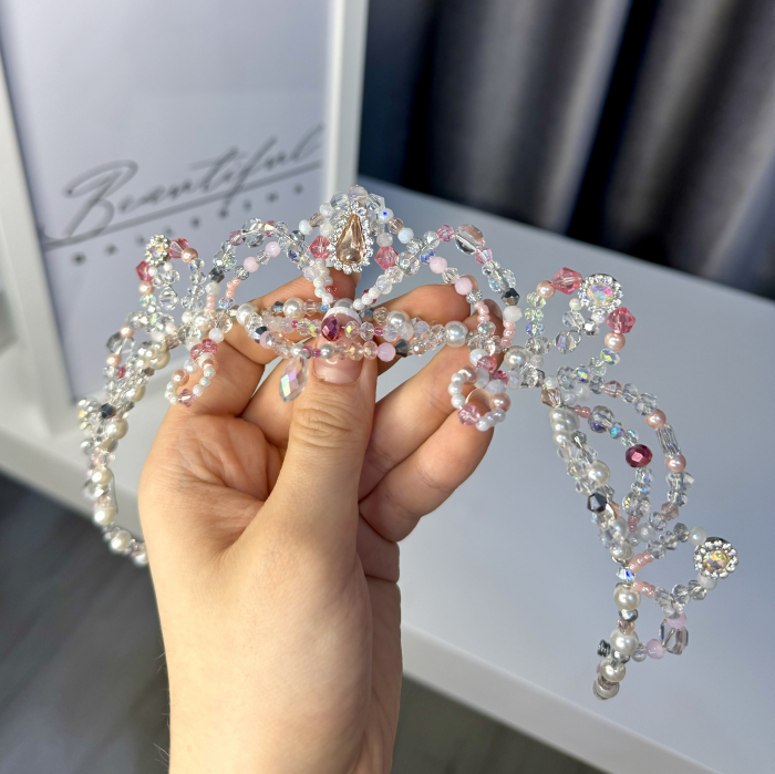 Tiara Model - Etoile - white & light pink - Aurora [10]