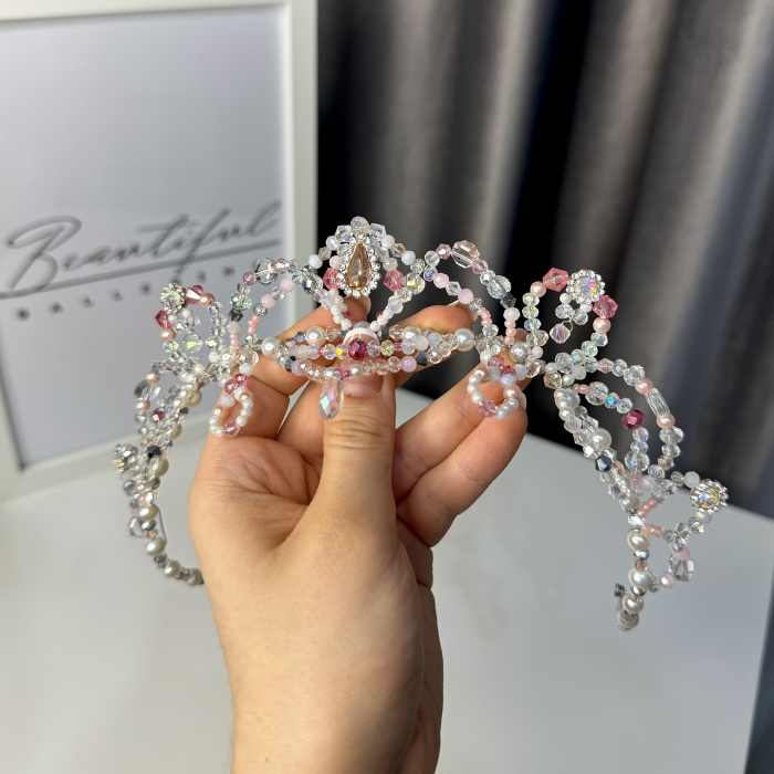Tiara Model - Etoile - white & light pink - Aurora [5]