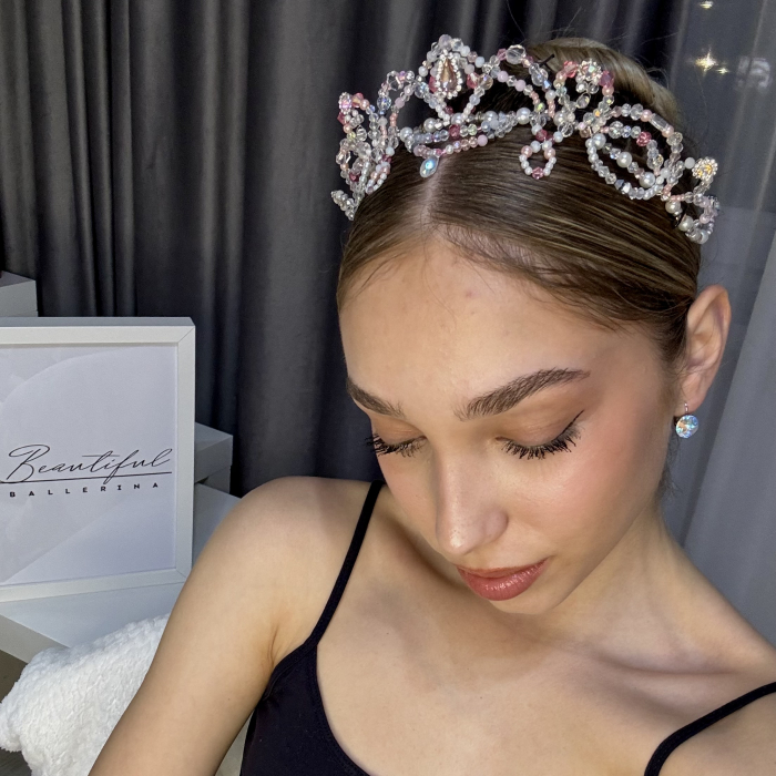 Tiara Model - Etoile - white & light pink - Aurora [8]
