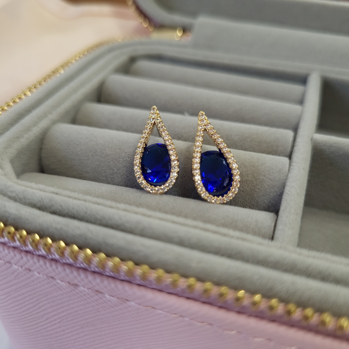 Variation Earrings - Blue/Gold [2]