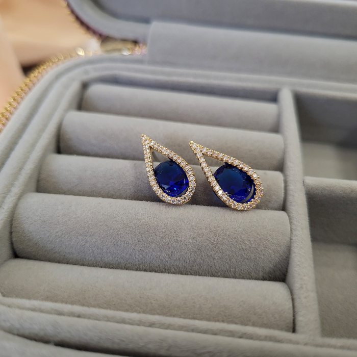 Variation Earrings - Blue/Gold [3]