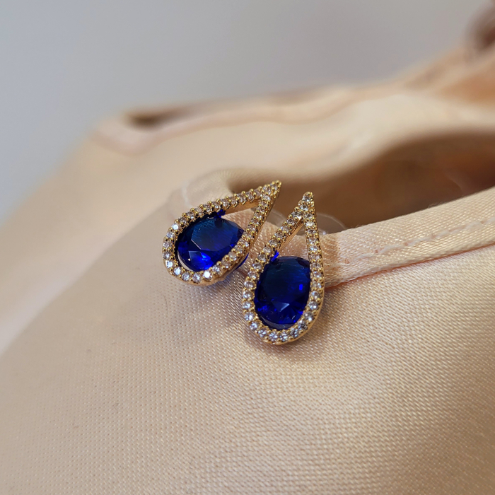 Variation Earrings - Blue/Gold [4]
