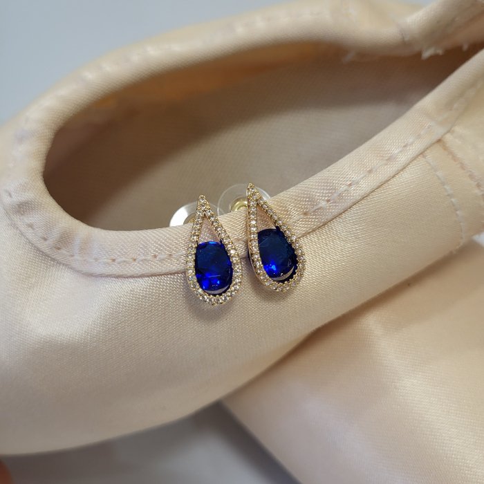 Variation Earrings - Blue/Gold [6]
