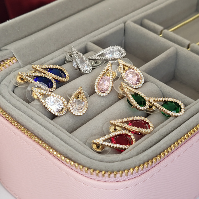 Variation Earrings - Red/Gold [3]