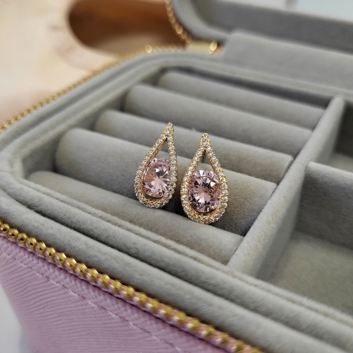 Variation Earrings - Pink - Gold [3]