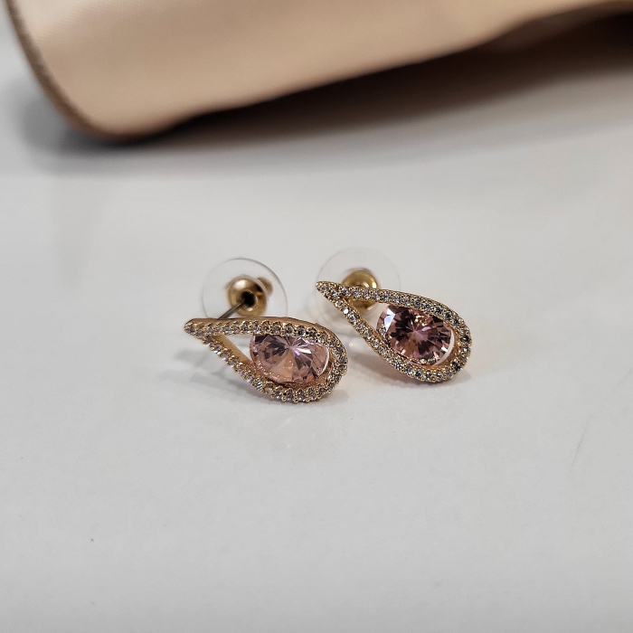 Variation Earrings - Pink - Gold [4]