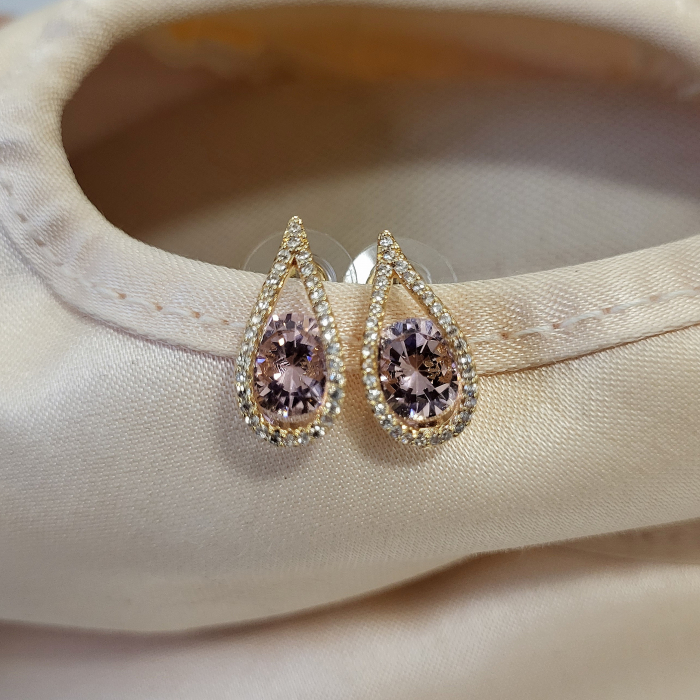 Variation Earrings - Pink - Gold [5]