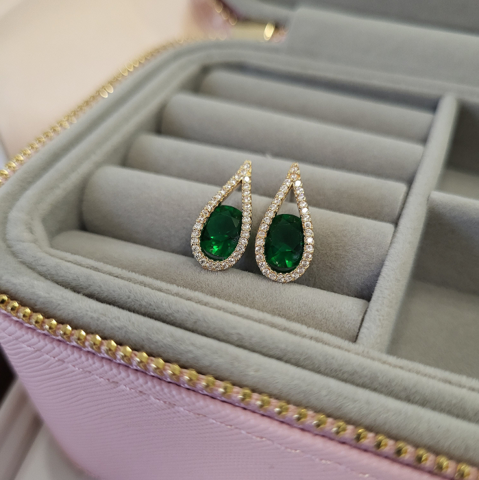 Variation Earrings - Green/Gold [2]