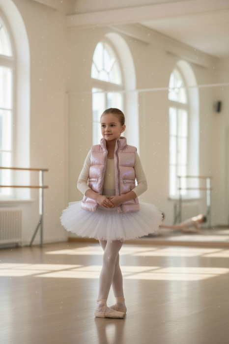 Vestă roz lungă pentru fete – Étoile - Beautiful Ballerina [8]