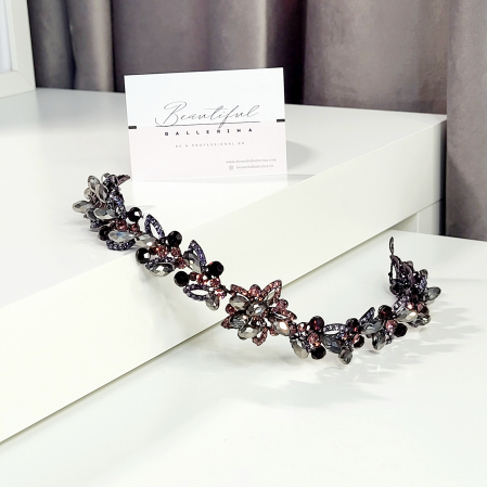 Accesoriu cu cristale strălucitoare - mov, roz, gri, modelator [3]