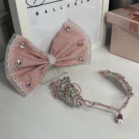 Fundite / Bows - Tiara - Accesoriu Pro - Pink - Fairy Doll