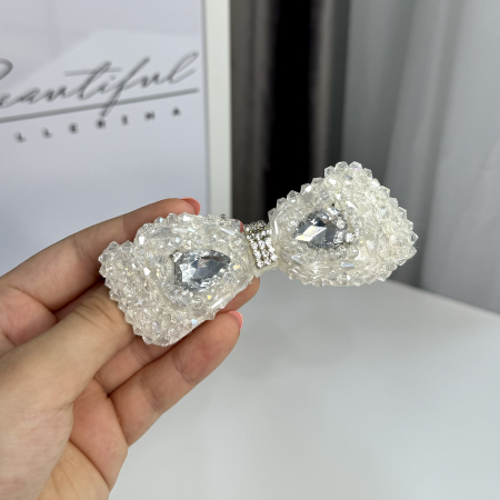 Fundite / Bows - Accesoriu pentru păr, fundiță white – Beautiful Ballerina