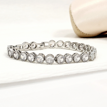 Bratari - Bratara tip Swarovski - silver