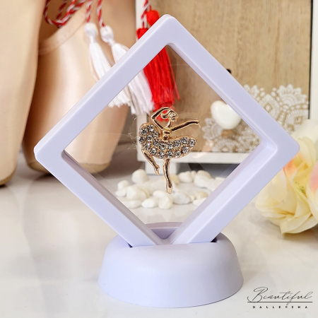 Brosa Martisor - in forma de balerina cu pietre albe [1]