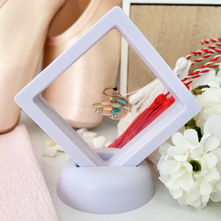 Brosa Martisor - in forma de lebada cu pietre colorate [2]