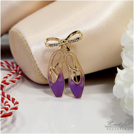 Brosa Martisor - in forma de poante, mov [0]