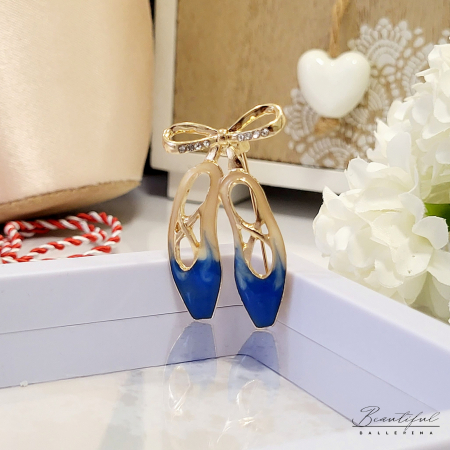 Brosa Martisor - in forma de poante, albastre [1]