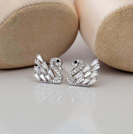 Cercei - Cercei - Beautiful Swan - silver
