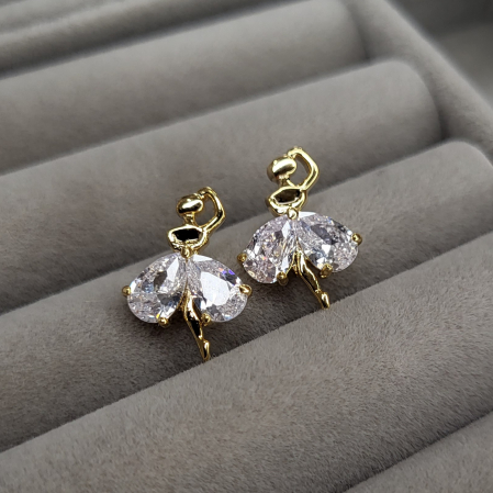 Cercei - Crystal Ballerina - gold [1]