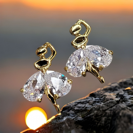 Cercei - Cercei - Crystal Ballerina - gold