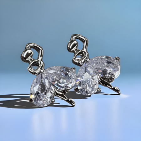 BIJUTERII - Cercei - Crystal Ballerina - silver