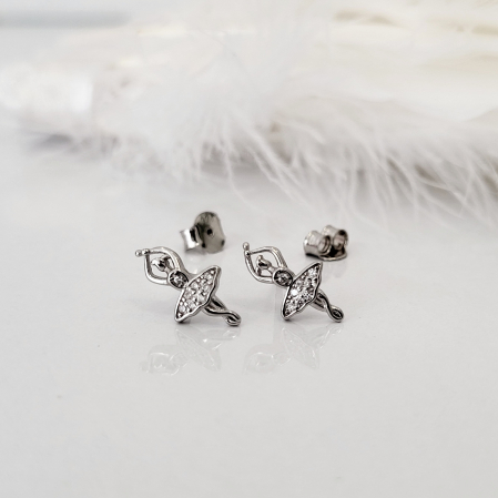 Cercei din Argint - Cassie Ballerina, Balerina cu cristale zirconia [8]