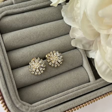 Elegance - Cercei - Elegant Flower - gold