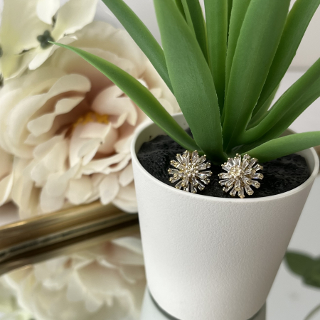 Cercei - Elegant Flower - gold [4]