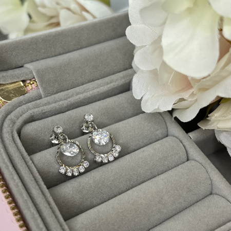 Shine on Stage - Cercei - Olivia Earrings - silver