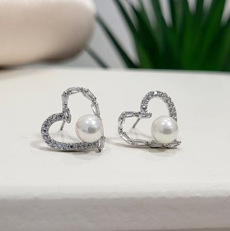 Elegance - Cercei - Pure Heart - silver