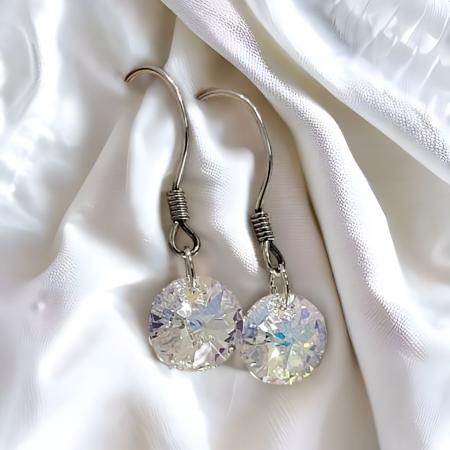 BIJUTERII - Cercei din Argint - Siam Round Swarovski