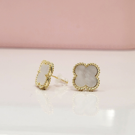 Cercei tip Van Cleef - white & gold [6]