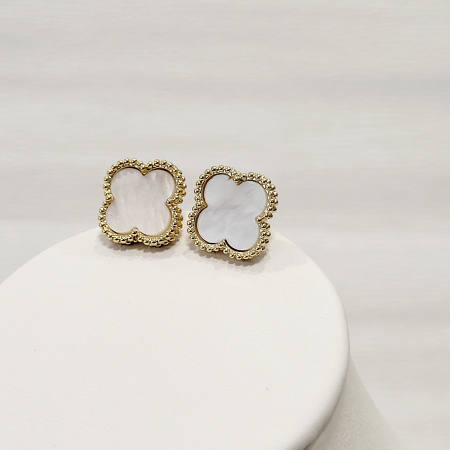 Cercei tip Van Cleef - white & gold [4]
