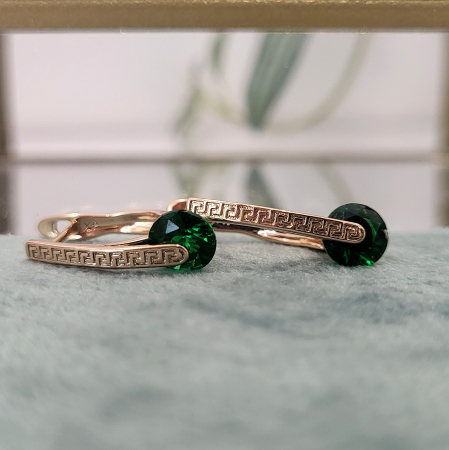 Cercei - Zeina Green Swarovski [2]