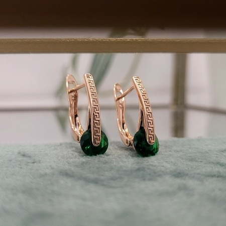 Cercei - Zeina Green Swarovski [4]