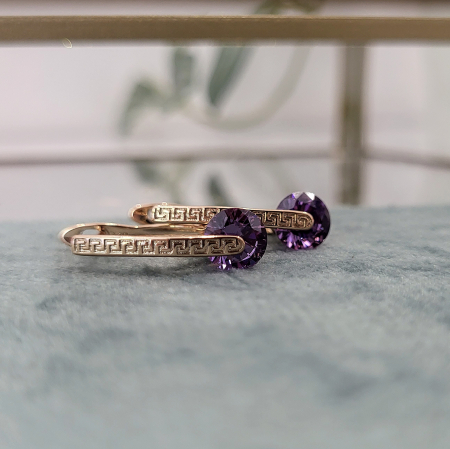 Cercei - Zeina Purple Swarovski [1]