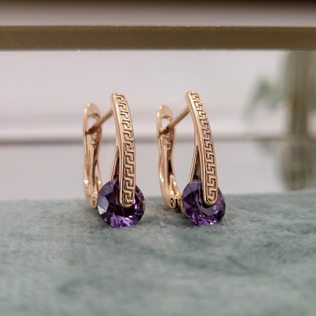 Cercei - Cercei - Zeina Purple Swarovski