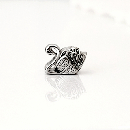 Charm în formă de lebădă - compatibil Pandora - silver [3]