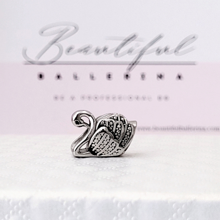 Charm în formă de lebădă - compatibil Pandora - silver [2]