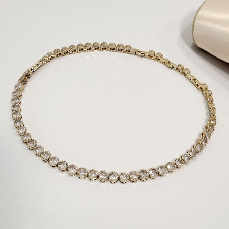 Colier tip Swarovski - gold [1]