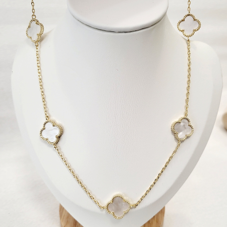 Inspired - Colier tip Van Cleef - white & gold
